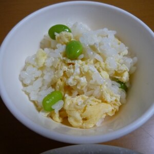 離乳食☆たまご枝豆ごはん